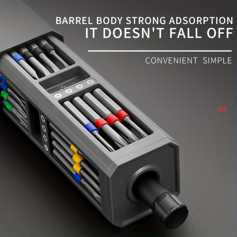 44 in 1 Precision Screwdriver Set - Magnetic Torx Bit Kit with Carbon Steel Heads, Detachable Handle, for Mini Toolbox - Ideal for Household, for Smart Devices, Computer & Mobile Phone Repair