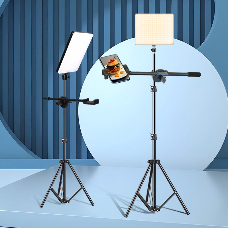 3SETS LED Video Light Kit, Photography Lighting Kit Dimmable Studio Light with Tripod Stand & Phone Holder, Stream Light for Video Recording, Game Streaming