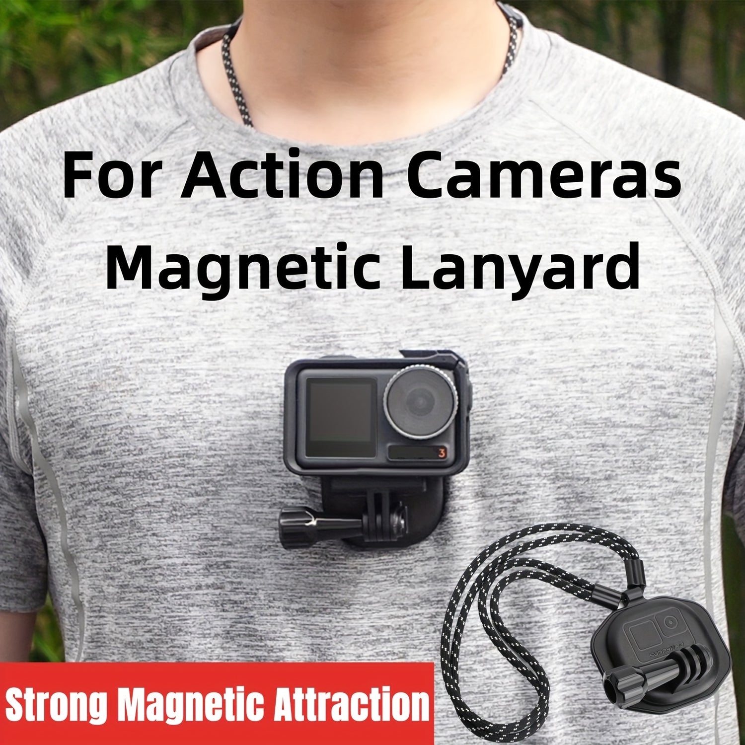Powerful Magnetic Action Camera Mount, Action Camera Mount Quick Release Plate With Joint Mount For GoPro Compatible With GoPro Hero, GoPro Max, DJI Osmo Action