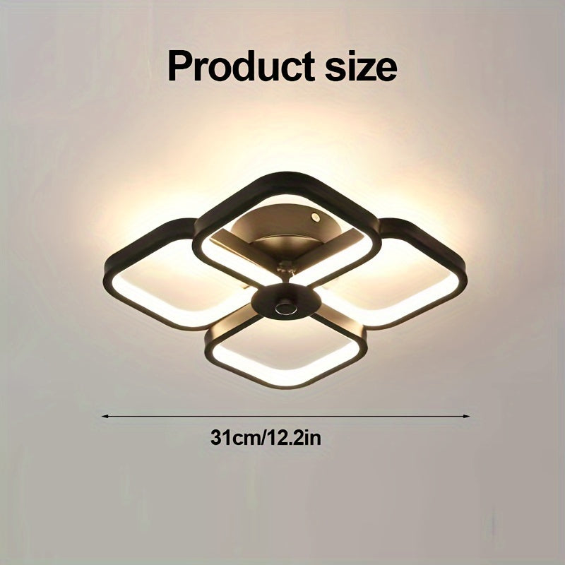 Modern Simple Ceiling Lamp Petal Light, Warm White and Warm White Three-color Changing Light, Suitable for Living Room, Kitchen Corridor Restaurant Bedroom etc