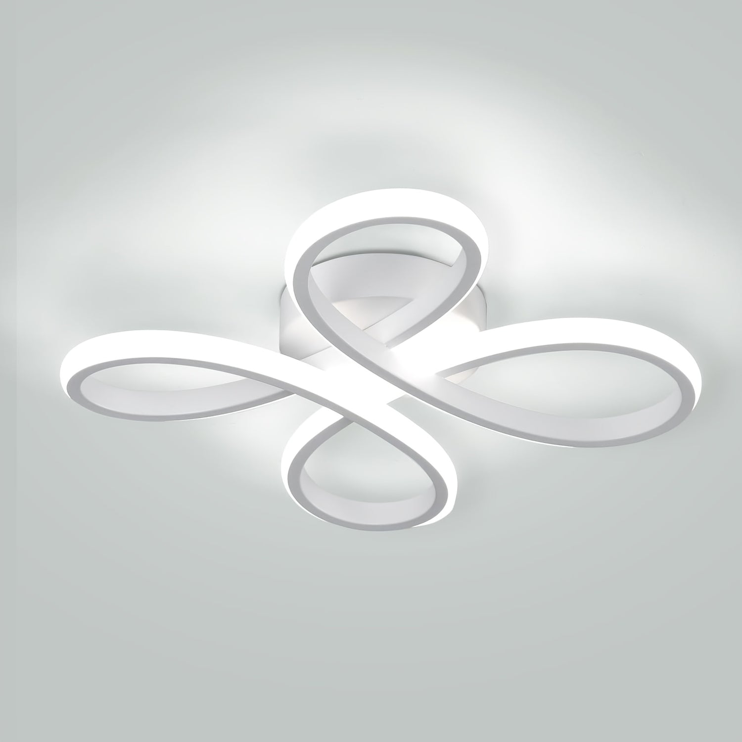 Modern 6000K LED Ceiling Light - Sleek Semi-Embedded Design, White Metal Fixture for Bedroom, Hallway, Bathroom & Corridor - Includes Installation Hardware, Warm & Cool Light Options, Bedroom Ceiling Light | Ambient Lighting