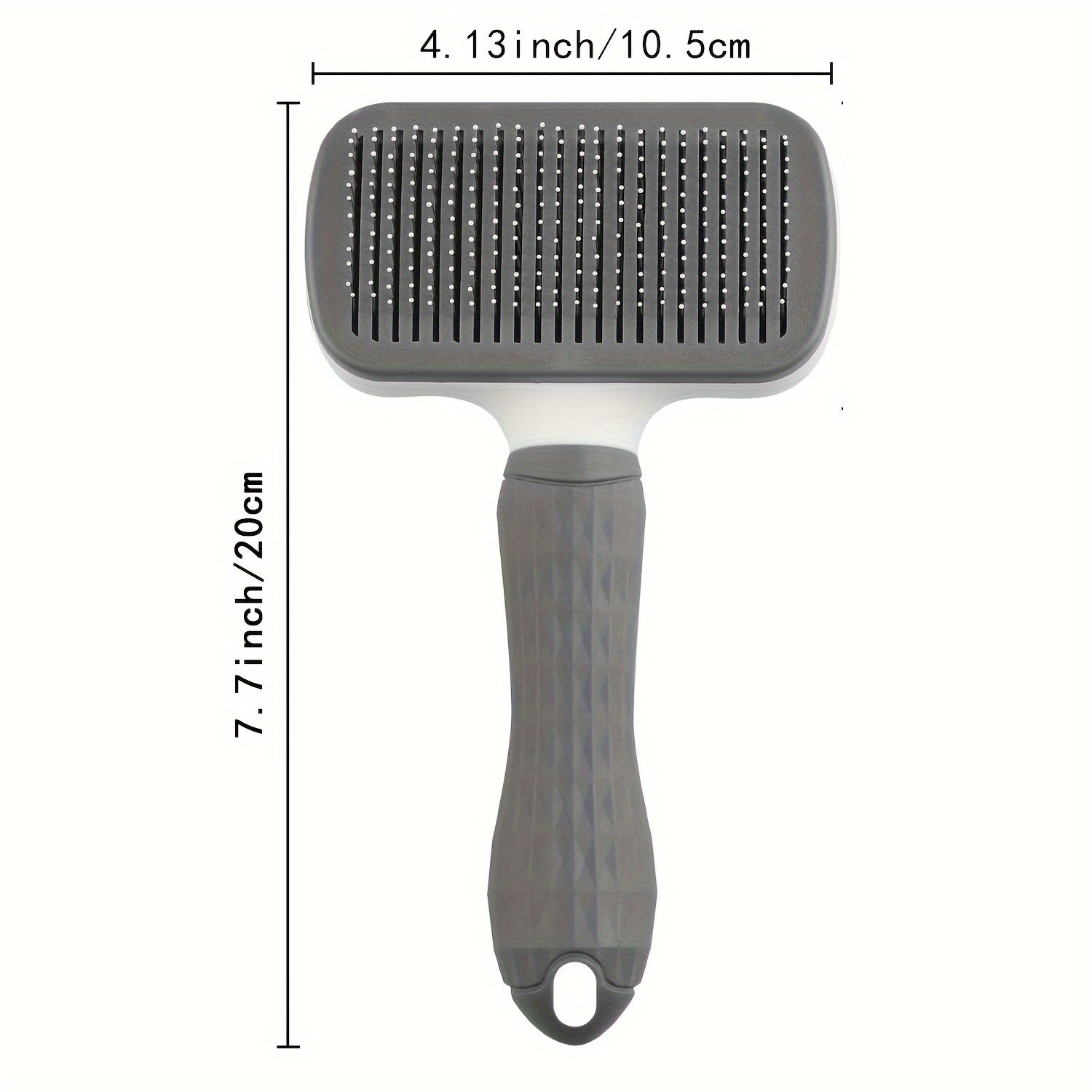 1pc Easy-Clean Pet Grooming Brush for Dogs & Cats - Gentle Deshedding Massage Comb with One-Click Hair Removal, Plastic Handle, Ideal for Loose Undercoat, Dog Grooming