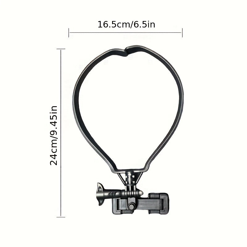 1pc Universal Adjustable Neck Mount Phone Holder, ABS Material, Quick Switch Horizontal and Vertical Positioning, Hands-Free Camera Support for Smartphones and Action Cameras