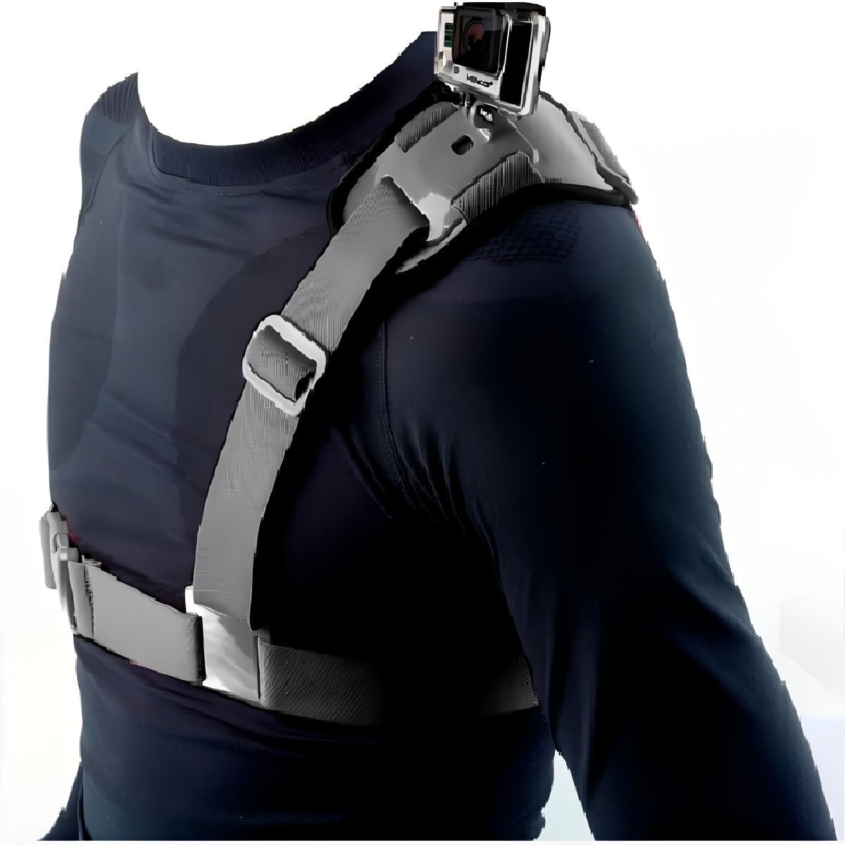 Adjustable Polyester Action Camera Harness - Hands-Free Shoulder Support for Sports Cameras, Comfortable & Durable, Ideal for Adventure Filming