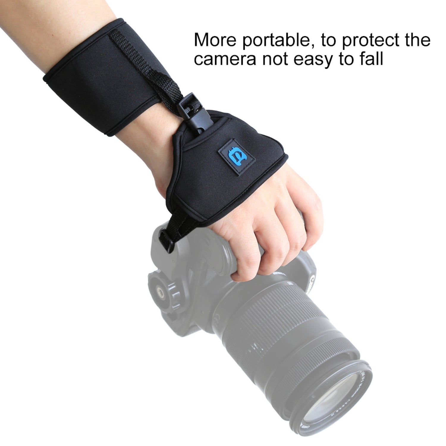 PULUZ Soft Neoprene Hand Grip Wrist Strap With 0.25-Inch Screw Plastic Plate For SLR/ DSLR Cameras
