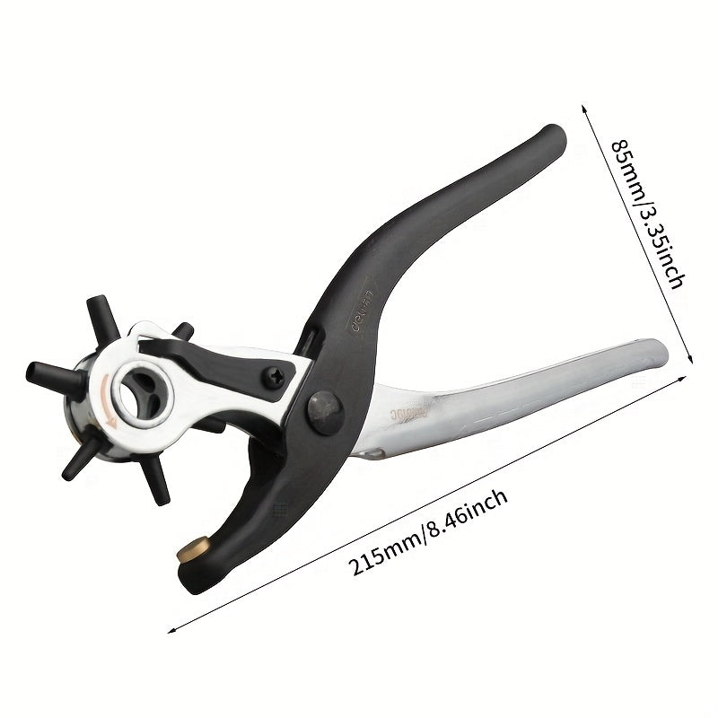 Leather Belt Hole Punch Plier - Create Professional-Looking Holes In Belts Of Multiple Sizes With This Puncher Tool!