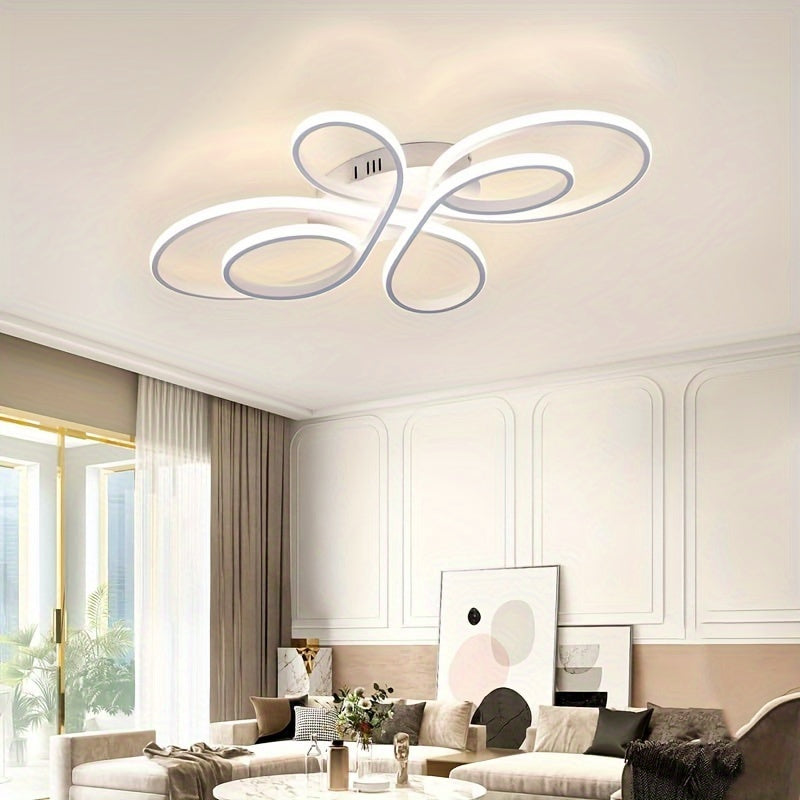 LED Ceiling Lamp Ceiling Light Living Room - Living Room Lamp White Modern Design 60W Butterfly-Shaped Ceiling Lighting for Bedroom Dining Room Study
