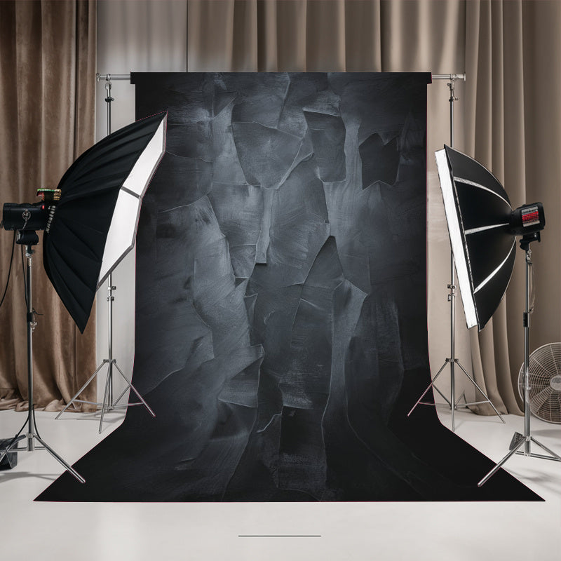 1pc Versatile Black & Gray Abstract Polyester Backdrop, 229.87x179.83cm - Ideal for Photography, Holiday Parties & Home Decor, Durable Collectible Figurine with Textured Design
