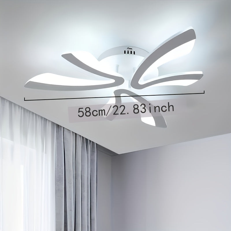 Modern LED Ceiling Light, Flower Recessed Ceiling Light, 6500K White Light, Acrylic Ceiling Light Fixture for Living Room, Bedroom, Kitchen, Office Building, Hotel, Party, Bar - Family Gift, Beautiful Gift Sets, New Year's Gi