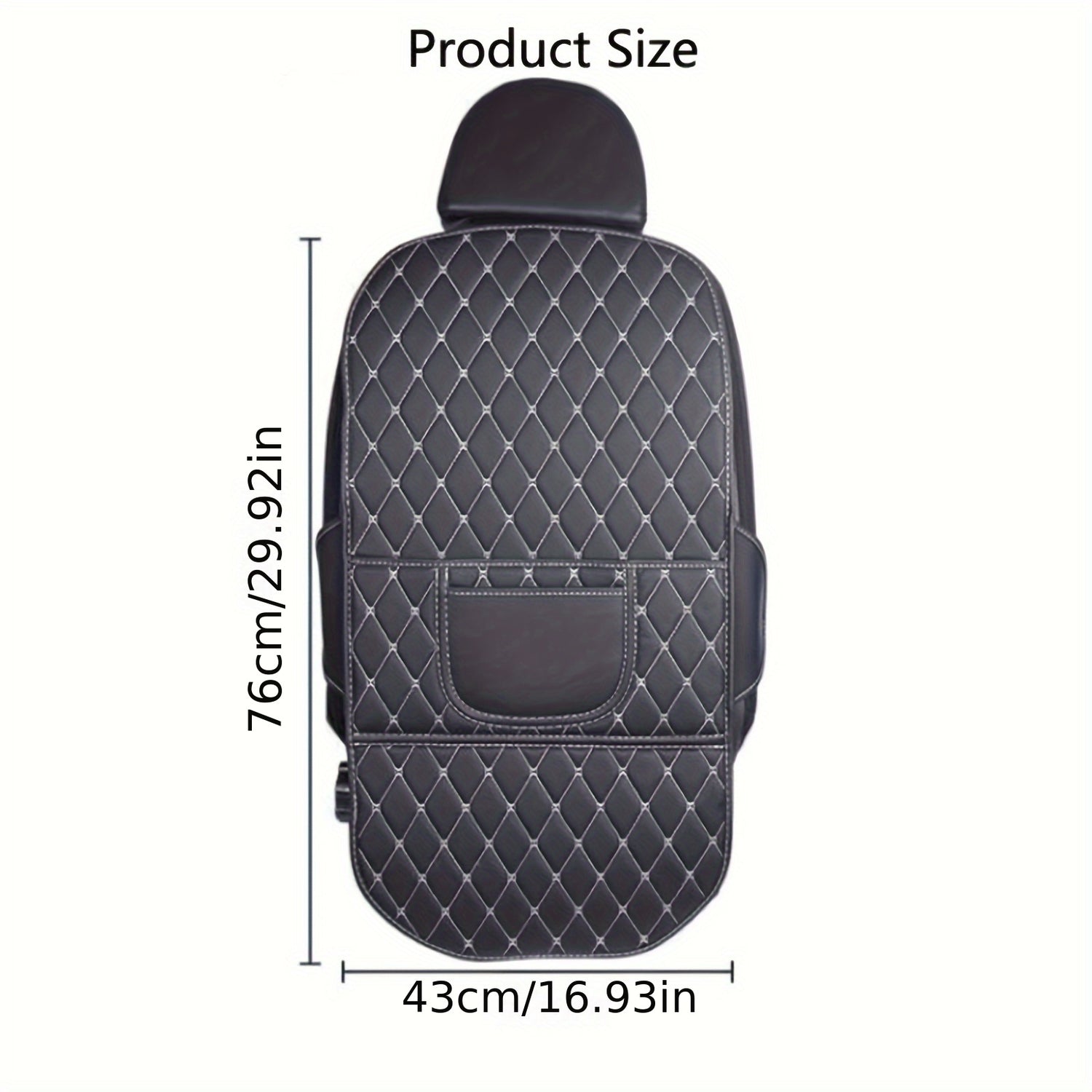 1pc/2pcs Car Backseat Kick Mats, Front Seat Protector, Car Storage Bag Caddy For Toys Drink Tissue Snacks Phones And Purse