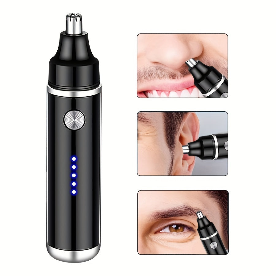 MIGUAN Electric Nose and Ear Hair Trimmer, Painless Eyebrow & Facial Hair Removal, USB Rechargeable with 500mAh Lithium Battery, Compact Design for Men and Women