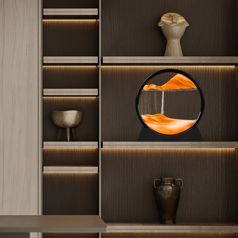 Stress-Relief 3D Deep Sea Sand Art - Easy Setup, Perfect for Office & Bedroom Decor, Glass Craft Gift Idea