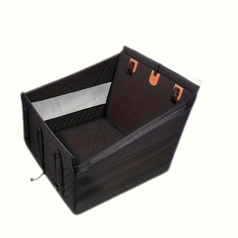 High-end Pet Car Seat Cover with Hammock - Waterproof, Scratch-Resistant Oxford Cloth, Suitable for Small to Large Dogs and Cats, Woven Fabric, Pet Travel Accessories