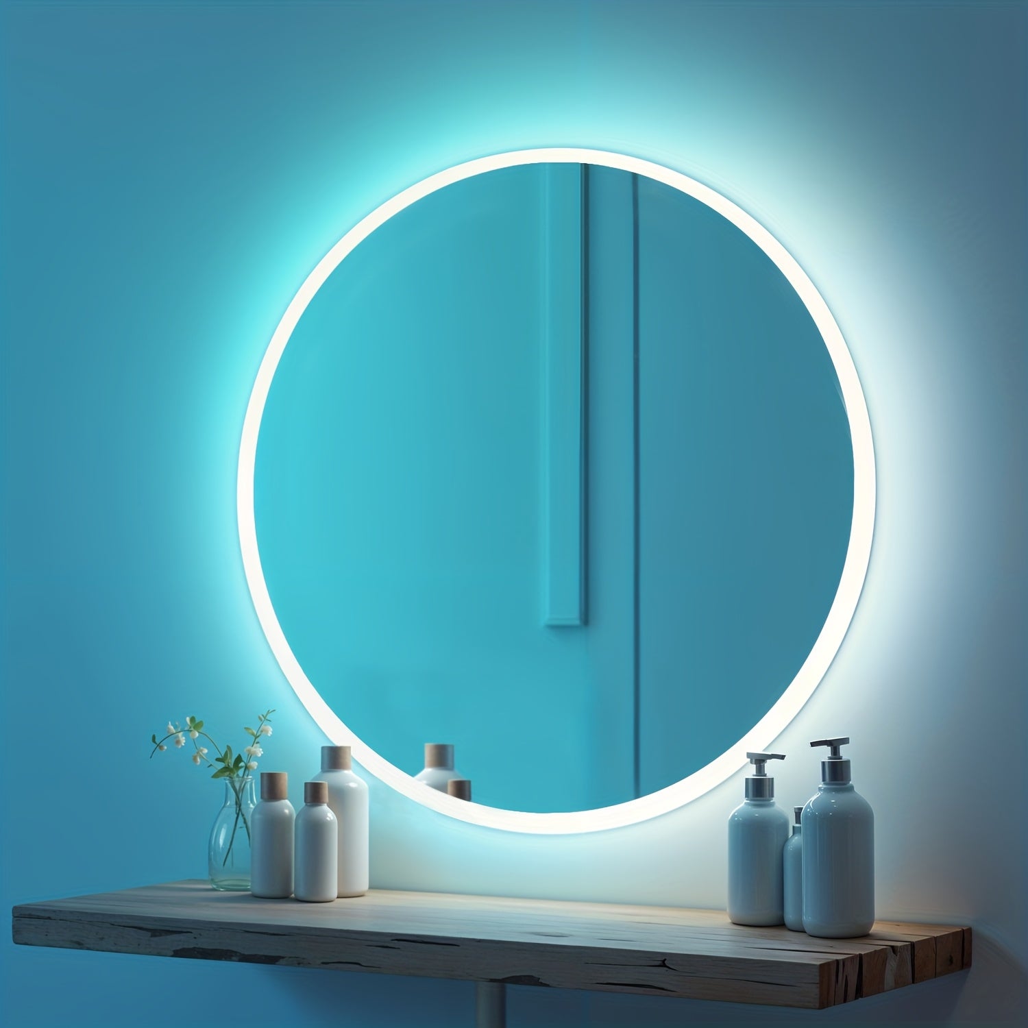 LEDGLOW USB-Powered LED Neon Light Strip- Ultra-Flexible Silicone, Touch-Control Dimming, Ambient Decorative Lighting for Makeup Mirrors, Bathrooms, and Home Decor- Easy Installation, Energy-Efficient, and Safe to Use