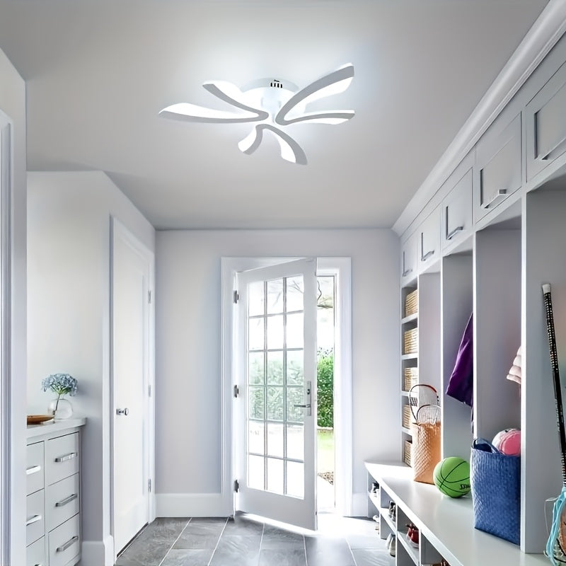 Modern LED Ceiling Light, Flower Recessed Ceiling Light, 6500K White Light, Acrylic Ceiling Light Fixture for Living Room, Bedroom, Kitchen, Office Building, Hotel, Party, Bar - Family Gift, Beautiful Gift Sets, New Year's Gi