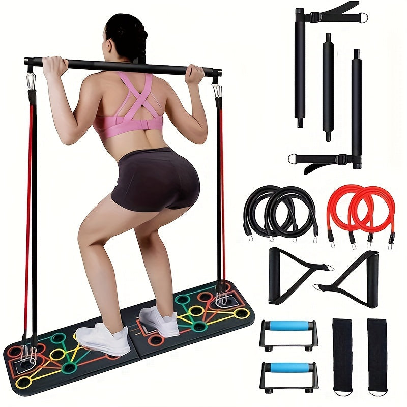 1pc Push-up Board Set, Including Push-up Board, Tension Ropes, Handles, Ankle Straps, And More Accessories, Combination For Chest, Abdominal Muscle Exercise, Strength Training, Body Shaping