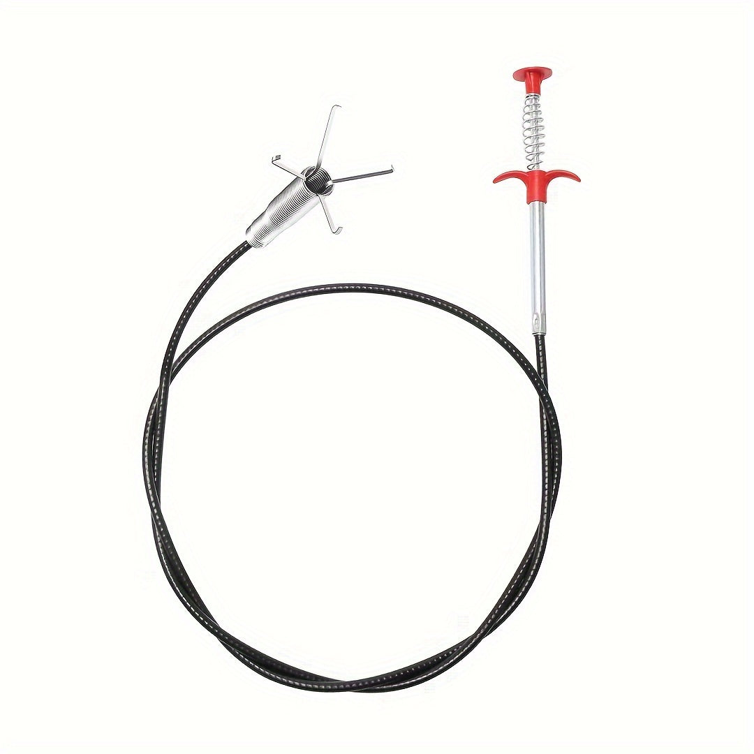 1pc 160.02 cm Drain Snake Cleaner with 4 Claws, Flexible Grabbing Tool, for Kitchen Sink, Sewer, Drain Pipe and Toilet Clog Removal Spring Pipe Dredging Tool