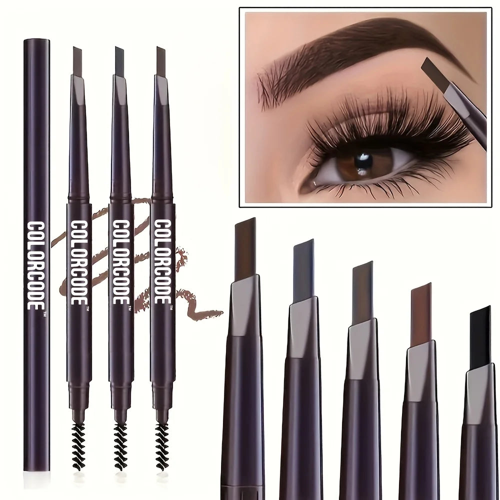 Auto-spin Triangular Dual-head Eyebrow Pencil, Waterproof & Sweat-proof, Long-lasting Anti-smudge