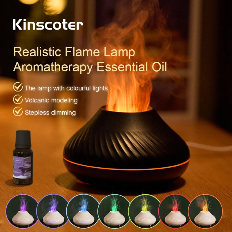 Volcanic Aroma Essential Oil Diffuser Lamp - 130ml