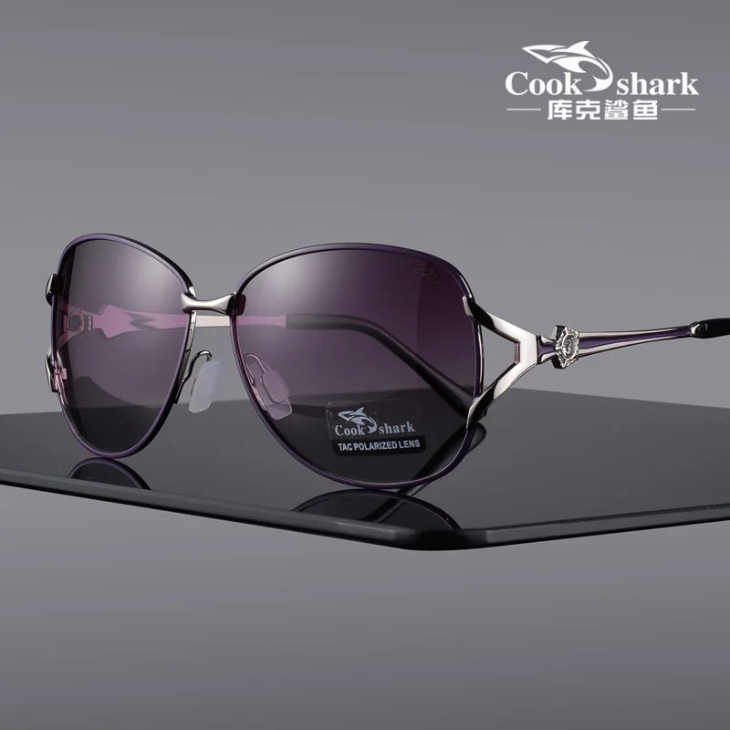 Cook shark new 2020 sunglasses ladies polarized sunglasses tide ultra light driver driving glasses classic