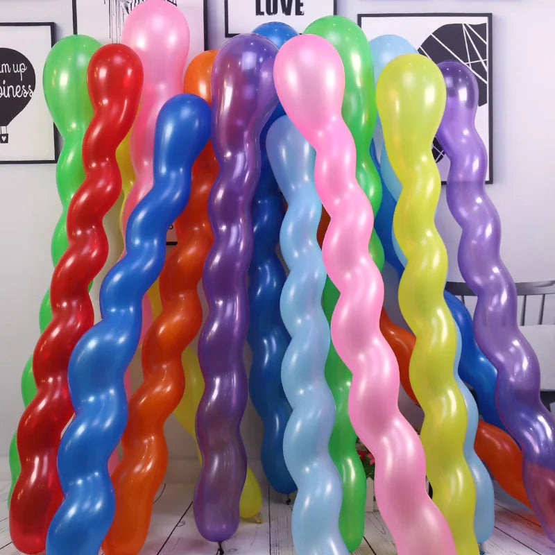 Spiral Balloon Multi Color Nightclub Decoration Birthday Party Children's Day Decoration Babyshower Kid's Toy Twist Balloon