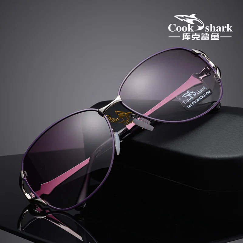 Cook shark new 2020 sunglasses ladies polarized sunglasses tide ultra light driver driving glasses classic