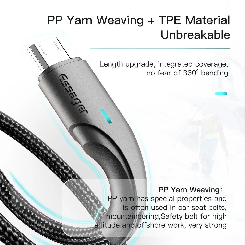 USB Type C To Micro USB Fast charging Cable