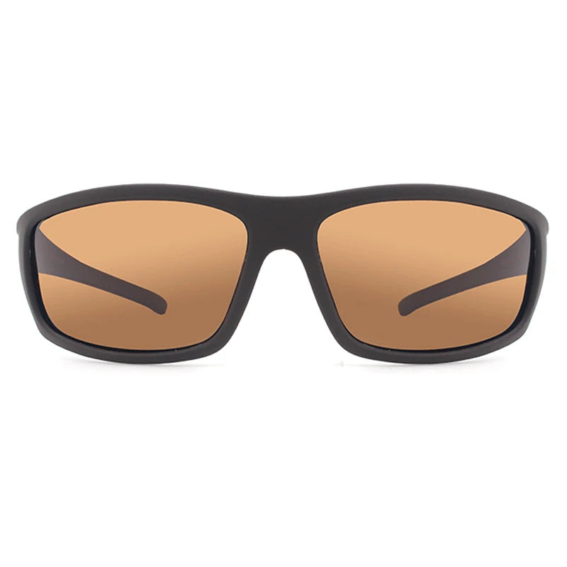 2025 Male Brand Design Polarized Sunglasses for Men Brown Sports Rectangle Sun Glasses Lenses Male Cycling Eyewear Gafas UV400