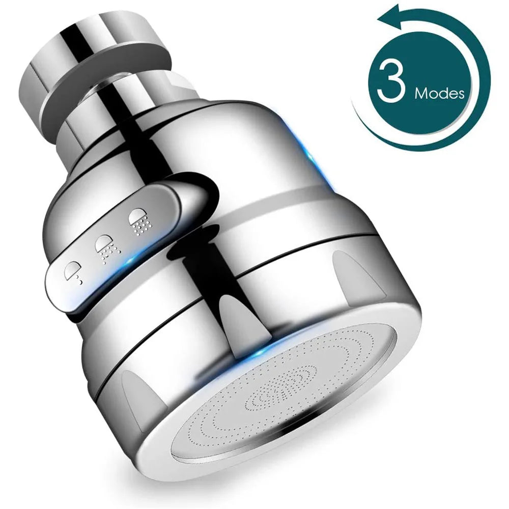 Swivel Kitchen Faucet Aerator Adjustable Dual Mode Sprayer - 360 Degree