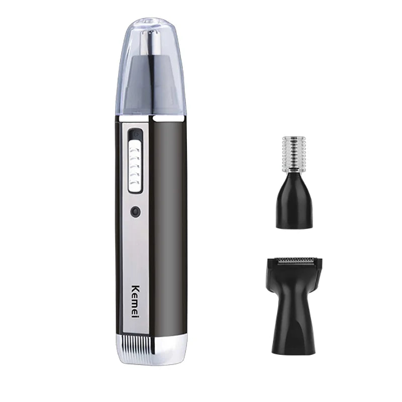 Kemei 4in1 rechargeable nose trimmer beard trimer for men shaver eyebrow nose hair trimmer for nose and ear cleaner grooming set