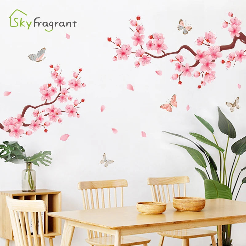 Peach Blossom Wall Stickers - Self Adhesive Sticker