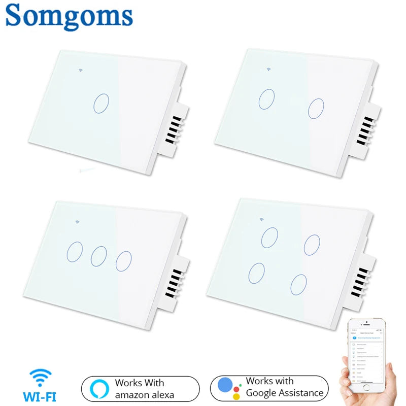 Wifi Wall Touch Sensitive Switch - Remote Control Wireless Smart Switch