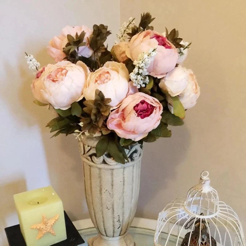 European Artificial Peony Silk Fake Flowers