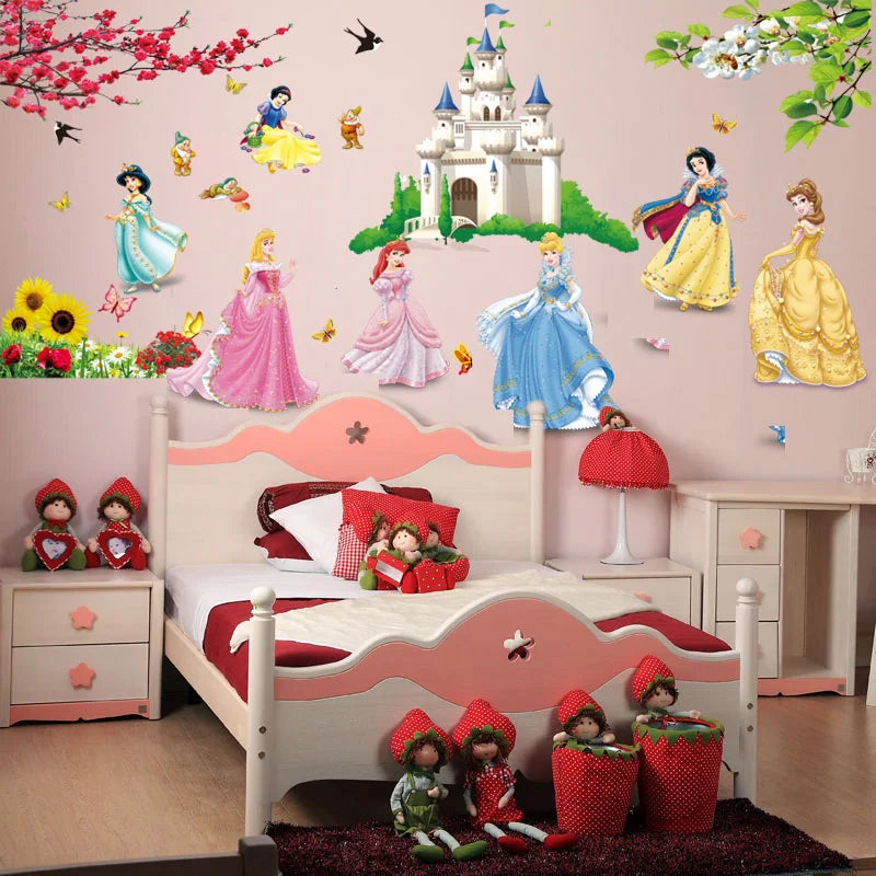 lovely castle Princess Wall Stickers - fairy tale Decoration