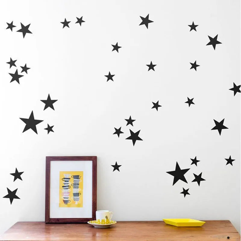 New 45/24pcs Cartoon Starry Wall Stickers For Kids Rooms Home Decor Little Stars Wall Decals Baby Nursery DIY Vinyl Art Mural