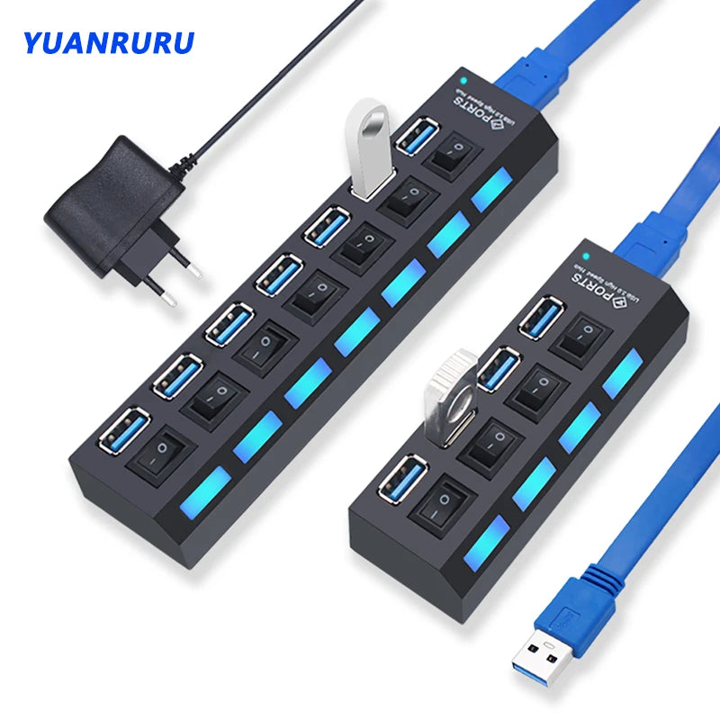 USB Hub - Multi USB Splitter Power Adapter - Multiple Expander