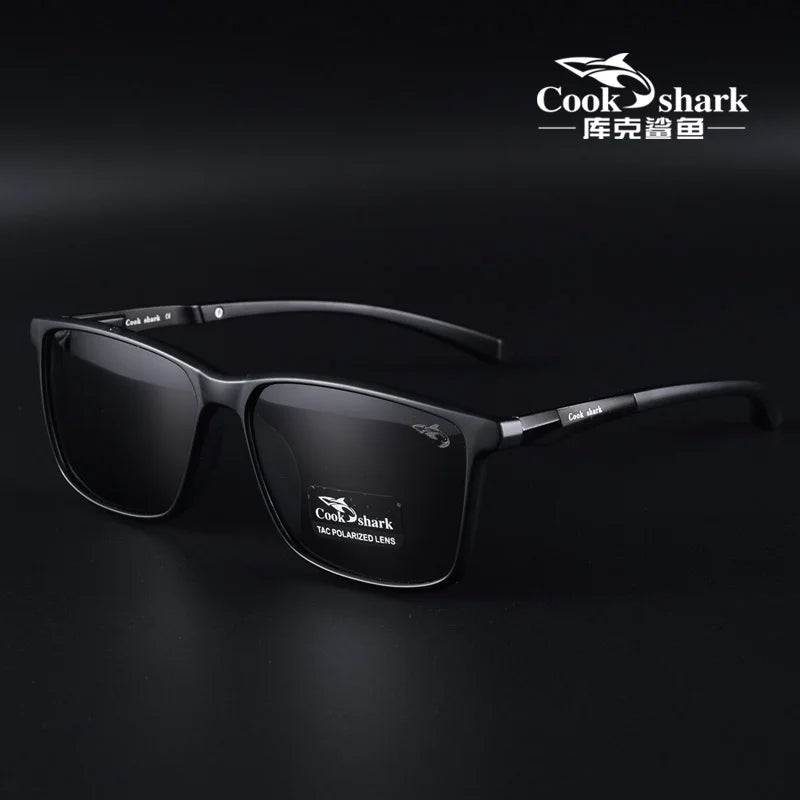Cook Shark Polarized Sunglasses Men's Driving Drivers' Glasses Men's Trend UV Protection Sunglasses