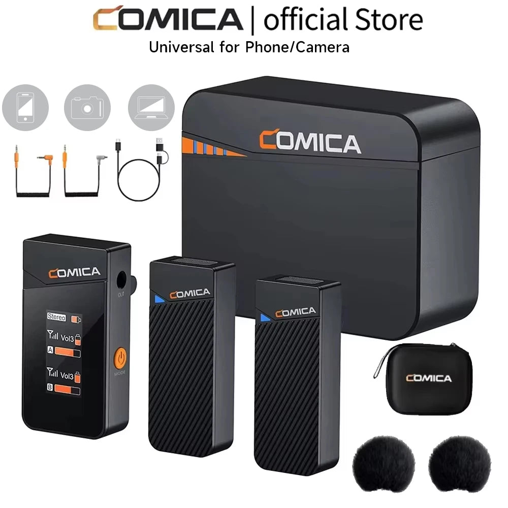 Comica Vimo C 2.4G Mini Wireless Lapel Microphone with Charging Case