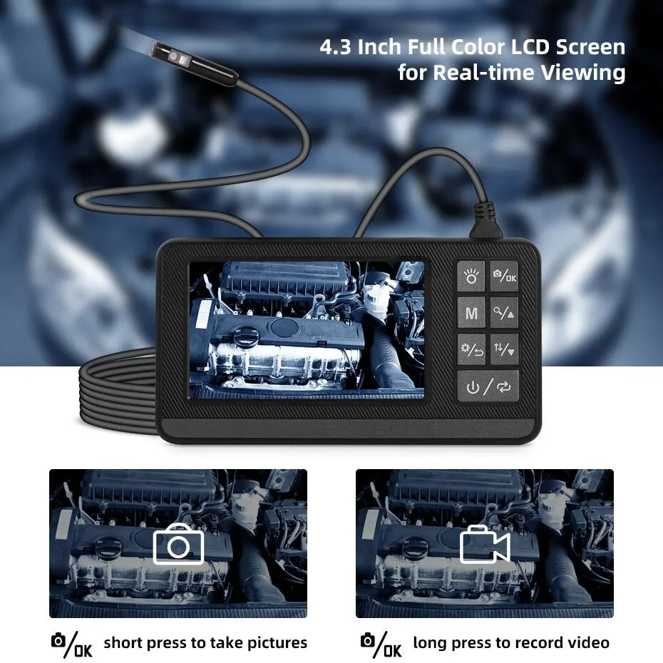 Dual Lens Industrial Endoscope Inspection Camera