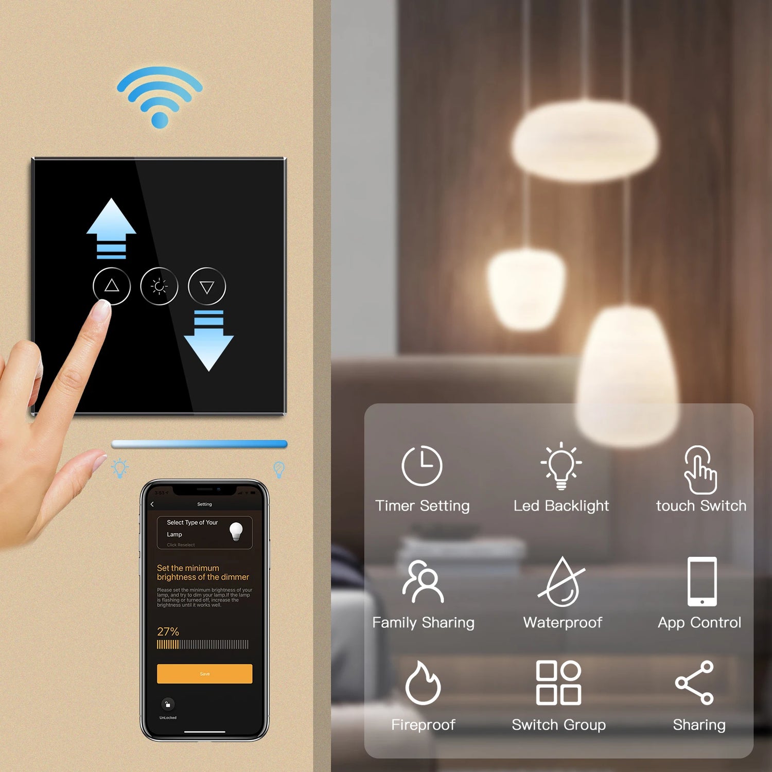 Wifi Dimmer Switches - APP Control LED Light Switch