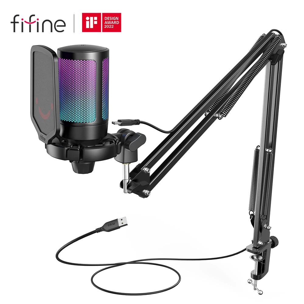 FIFINE USB Microphone Kit