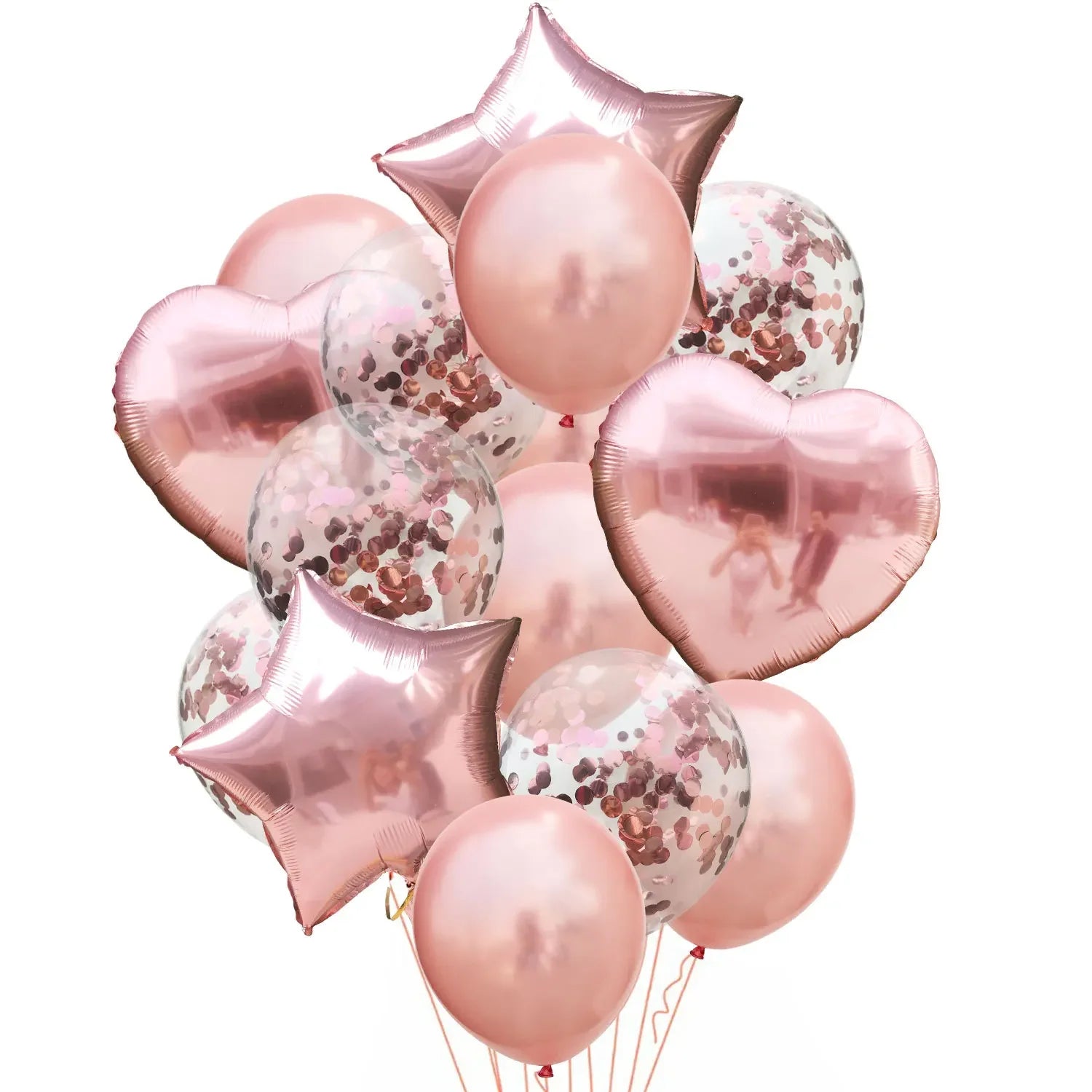 Mix Pink Rose Balloons - Birthday Party Decorate - 10/14pcs