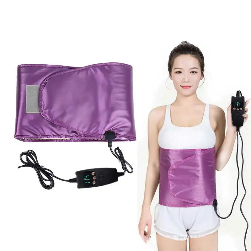 Electric Sauna Heating Belt Slimming Weight Loss Beauty Far Infrared Warm Uterut Female Menstrual Belly Back Pain Relief Tool