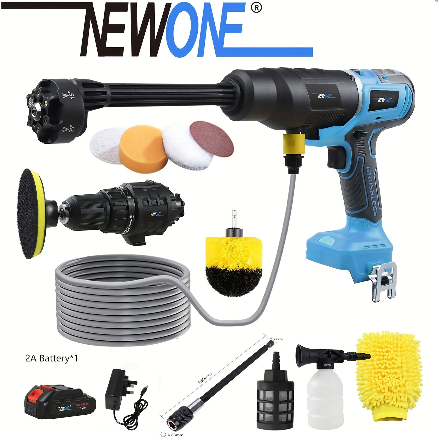Cordless Pressure Washer Gun with drill combo kit for Car,Floor,Patio washing,watering，Portable Pressure Cleaner Washer machine
