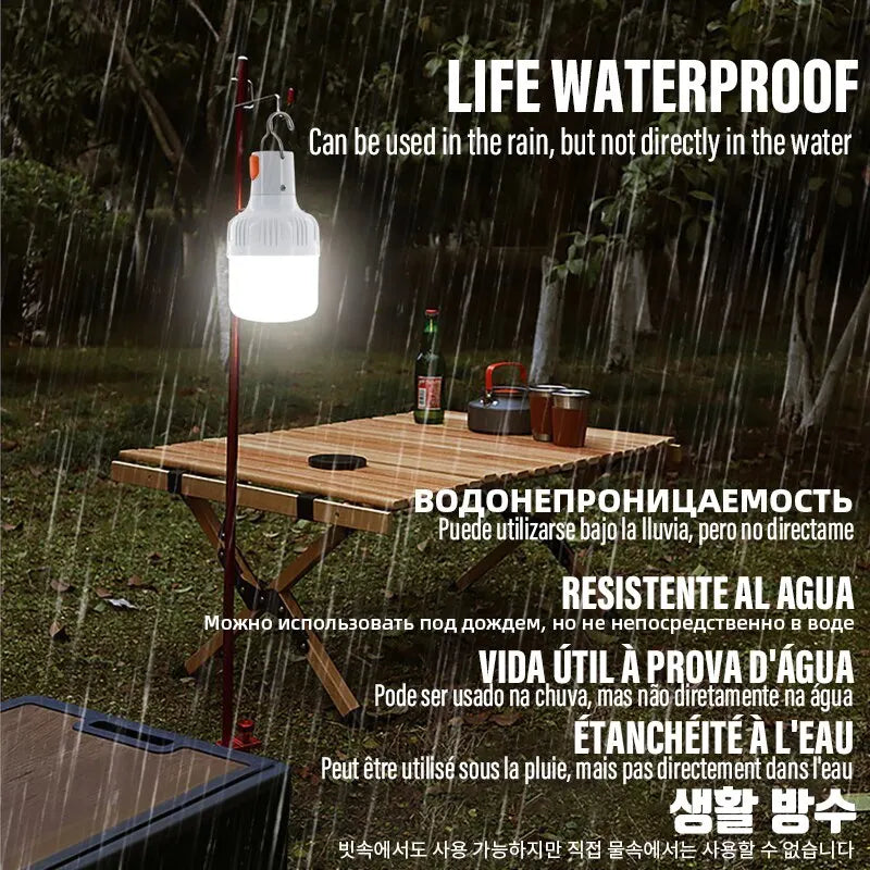 Outdoor USB Rechargeable LED Lamp - High Brightness