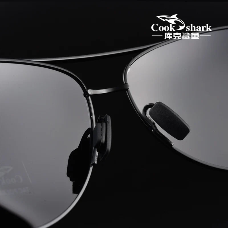 Cook polarizer color-changing sunglasses male driver fishing sunglasses day and night driving special glasses tide
