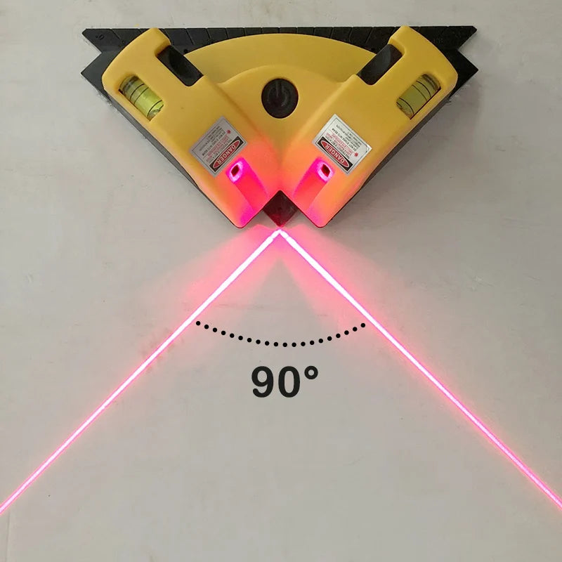Right Angle 90 Degree Laser Level Laser Measurement Professional Laser Level Meter Construction Tool for Tile Work Woodworking