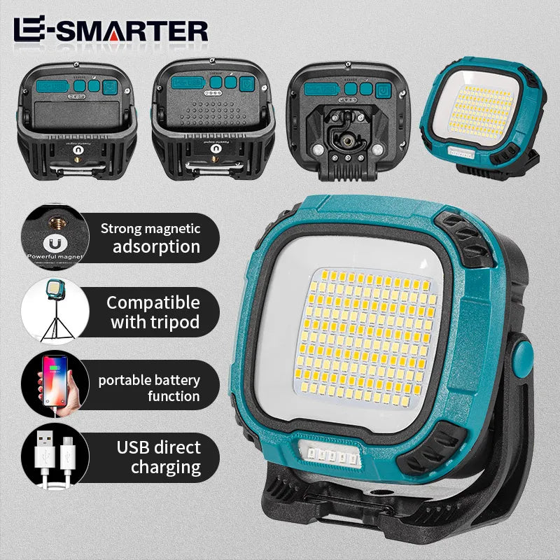 Strong Light COB Flashlight USB Rechargeable Torch Portable Outdoor Power Bank Camping Fishing Emergency Work Lamp With Hook