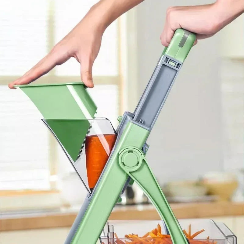 Adjustable Slicer Stainless Steel Vegetable Slicer Shred Safe Vegetable Dicer Onion Carrot Slicer