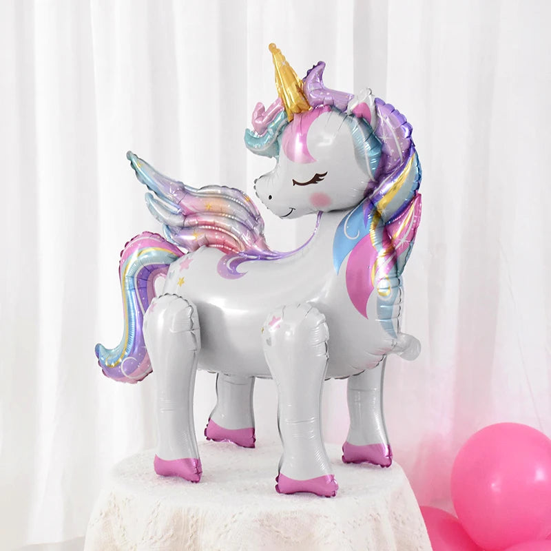 Unicorn Standing Foil Balloons - Birthday Party Decoration